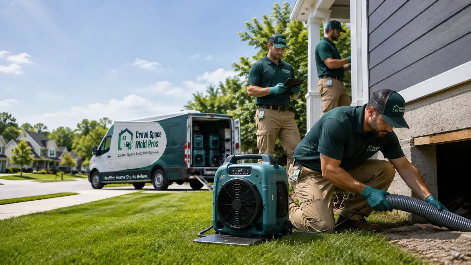 Crawl Space Mold Removal in Combined Locks, WI